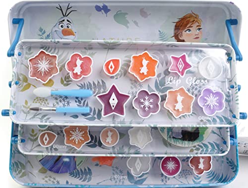 Disney Fagyasztott háromrétegű Szépség Tin - Smink Szett Gyerekeknek - Divat-3-rétegű Szín Gyűjtemény Ón a Smink, a Lányok pedig Tartozékok