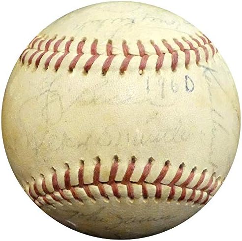 1960-ban New York Yankees Aláírt Hivatalos Baseball 25 Összesen Aláírás, Köztük Roger Maris & Yogi Berra PSA/DNS K49523