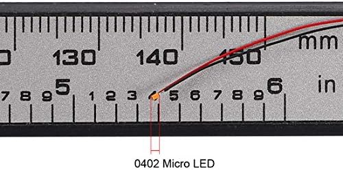 uxcell 3pcs Prewired 0402 Meleg Fehér Felületre Szerelt Eszközök LED-Fénykibocsátó Dióda - DC 2.8-3 v-os Micro Forrasztott Mini