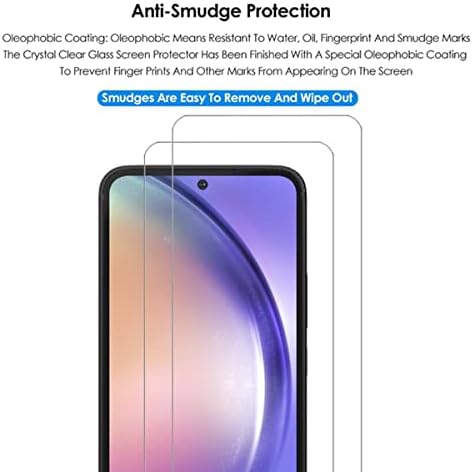 VIESUP Samsung Galaxy A54 5G HD Clear Screen Protector Edzett Üveg - [2Pack] 9H Keménység Esetben, Barátságos Anti-Semmiből Képernyő
