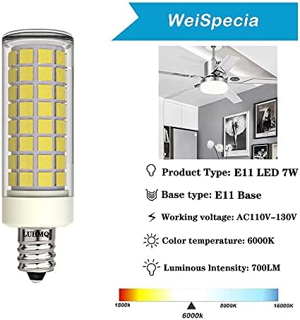 E11 LED Izzók T4 /T3 JD E11 Mini Gyertyatartó Bázis Szabályozható 7W(70W Halogén Izzók Cseréje) AC110V120V130V,a Csillárok, Gyertyatartó,