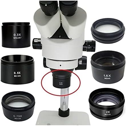 Mikroszkóp Kiegészítők 0,5 X Mikroszkóp Melléklet a Zoom Sztereó Mikroszkóp Szál Átmérője M48x0.75 0.3 X 0,75 X Labor Fogyóeszközök