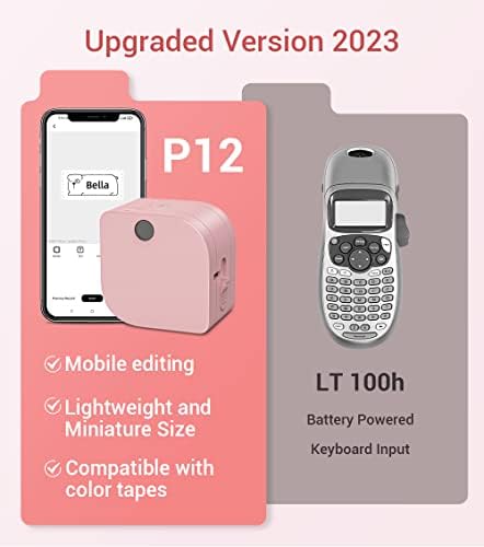 Phomemo P12 címkéző Gép Szalag Tartalmazza P12 Hordozható Vezeték nélküli Kapcsolat Címke Nyomtató Több Sablont Elérhető Telefon Pad Könnyen