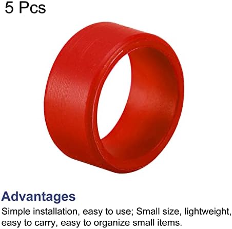 MECCANIXITY Szilikon gumiszalag Gyűrűk Csúszásmentes 1 Piros Csomagolópapír, Kábel Pakolások, Csomag 5db