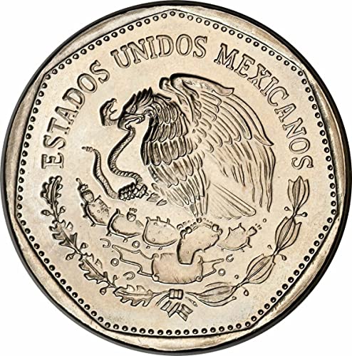 1980-1985 5 Mexikói Peso Érme. Megemlékezés Azték Tollas Kígyó Isten Quetzalcoatl. 5 Peso Osztályozott Eladó Által Terjesztett Állapota