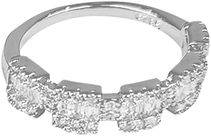 A nők Ígéret Gyűrű Divat, Esküvői Gyűrű, a Nők Üreges Szimulált Gyémánt Gyűrű Geometriai Alakú Strasszos Gyűrű Aranyos Tartozékok