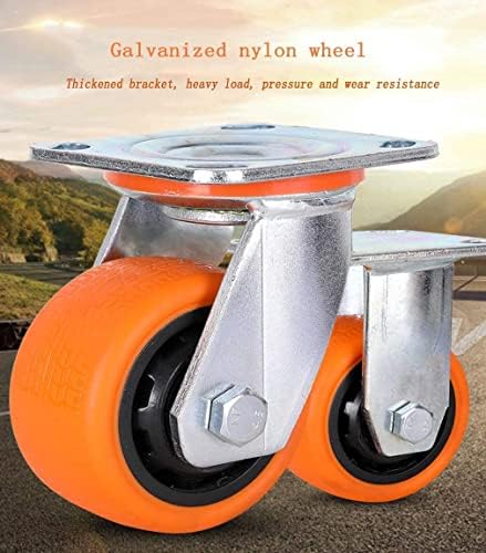 görgők, nagy teherbírású Görgők 100mm Horganyzott Műanyag Kerék Irányítható Kerék Kocsi Ipari Kerék 2pieces Bútor Görgő Csere Kerekek