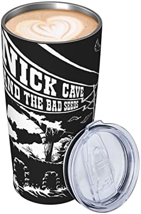 Nick Cave A Rossz Mag Zenekar Rozsdamentes Acél Szigetelt Utazási Bögre szemhéjakkal, Majd Sorsot duplafalú Vákuum Kupa 20oz