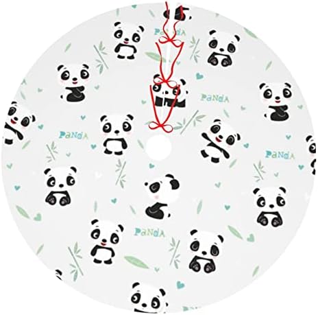 Panda Bambusz Nyomtatott karácsonyfa Szoknya 48 a Karácsonyi Ünnepi Parti Dekoráció