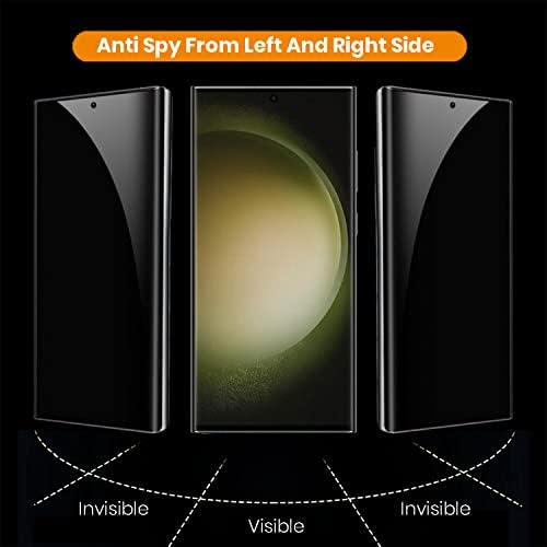 Auphoe 2 Csomag Matt Adatvédelmi képernyővédő fólia Galaxy S23 Ultra 1 Csomag Edzett Üveg Kamera Lencséjét Védő Támogatás