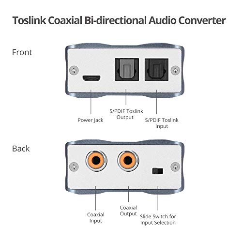 SIIG Toslink, hogy Koaxiális Audio Converter (Bi-Directional) - Bemenet Kiválasztása Kapcsoló, Támogatja a LPCM, AC3, DTS