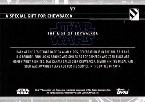 2020 Topps Star Wars A Rise of Skywalker Sorozat 297 Különleges Ajándék Chewbacca Trading Card