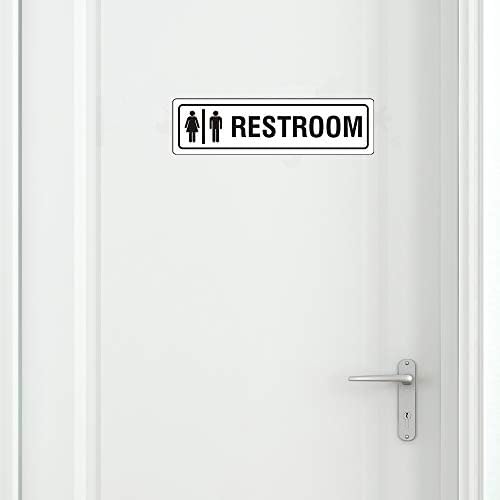 Mosdó Alá Unisex Üzleti Haza, 7 x 2, Öntapadós Fém Irodai Fürdőszoba Wc Falra, vagy Ajtó Dekoráció, Könnyű Szerelés, UV-Védett (2 Csomag)