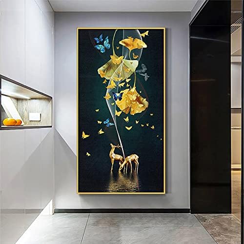Instarry 5D DIY Gyémánt Festmény Nagy Méretű Teljes Gyakorlat Arany Ginkgo Biloba Strassz Hímzett Fali Képeket 31.5x15.7 inch