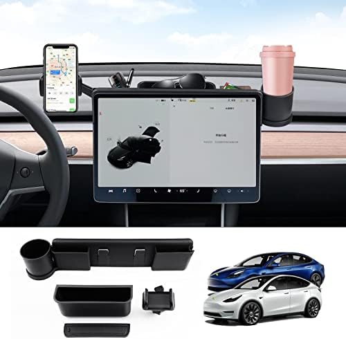 Shademax Kompatibilis Képernyőn Telefon tulajdonosa 2020-2023 Modell Y /2017-2023 Tesla Model 3 Tartozékok pohártartó mobiltelefon