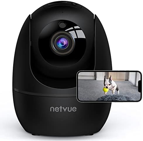 NETVUE Beltéri Kamera, 1080P FHD 2,4 GHz-es WiFi Pet Kamera, Haza Kamera Pet/Baba, Kutya Kamera, 2-utas Audio Beltéri Biztonsági
