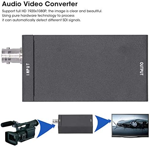 GOWENIC SDI-HDMI Átalakító Adapter, SDI vagy HDMI Audio De embedder Támogatja a 3G-SDI BNC, Automatikus Formátum Érzékelés