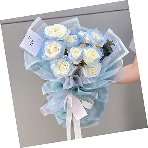 EXCEART 1 tekercs Ajándék Kétoldalas Születésnapi Anyag Virágos Ünnep Wrap Tartozék Friss Újságok Virág Szívességet Ezüst Csipke Kellékek
