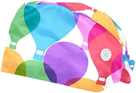 2 Csomag Utazási Hőlégballon Dolgozik, Kap-Gombokkal Állítható Fejpánt Kalapok Nyakkendő Vissza Női Kalapok a Férfiak