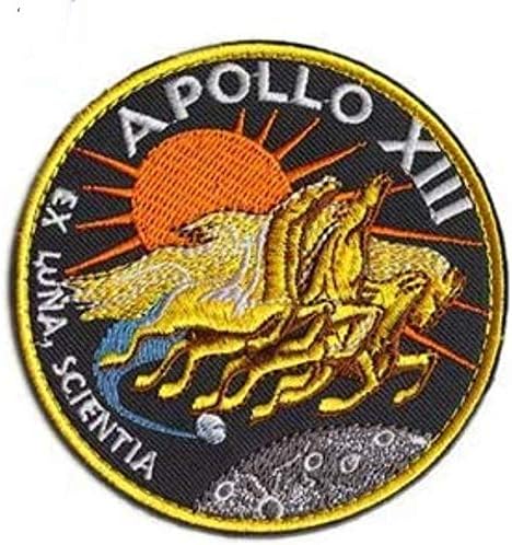 A NASA Apollo XIII Apollo 13 EX Luna Scientia Hímzés Javítás Katonai Taktikai Ruházat Tartozék Hátizsák Karszalagot Matrica Ajándék Javítás