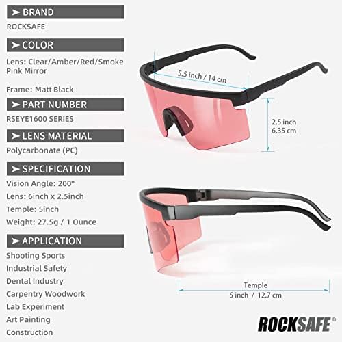 ROCKSAFE Biztonsági Szemüveg 1/2/5 Pár találkozni ANSI Z87.1 Anti-Fog Lencse, Nagy Anti-Semmiből Hatásának Ellenálló, UV-Blokk Szemüveg