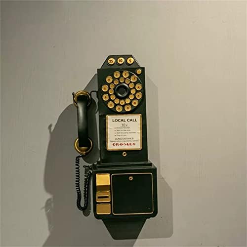 Kreatív Régimódi Dísz-Art Kézműves Karácsonyi Dekoráció Vezetékes Telefon Modell Otthon Kávézó Bár Ablak, Vintage Rotary