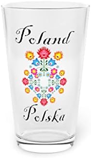 Sör, Üveg Korsó 16oz Újdonság Lengyelország Polska orosz Virágok Virágzik Floweret Vidám Floret 16oz