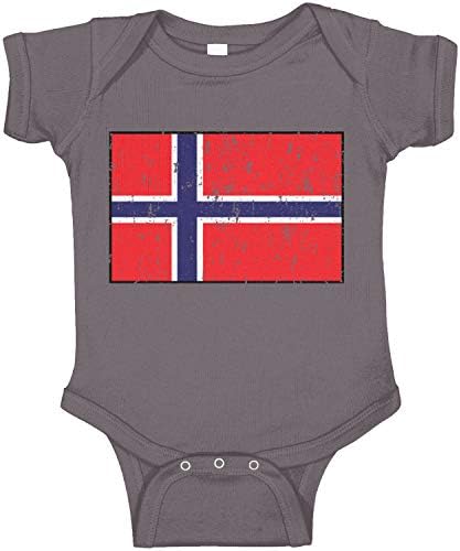 Amdesco Norvégia Norvég Zászló Csecsemő Body