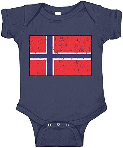 Amdesco Norvégia Norvég Zászló Csecsemő Body