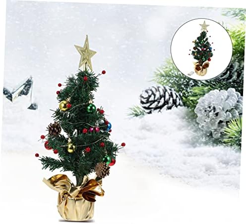 OSALADI 1set Mini karácsonyfa, Betlehem Díszek Gyerekeknek Asztali Dekoráció Betlehemes Dekoráció Miniatűr Prelit karácsonyfa karácsonyfa Figura