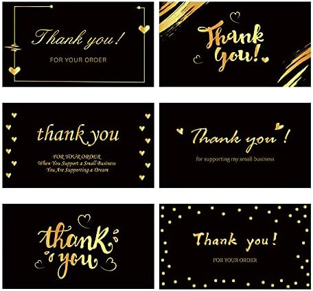 252 Köszönjük, Hogy Támogatja A Small Business Kártya, 6 Elegáns Arany Fólia Design Köszönöm A Rend Elismerését Kártyák Small