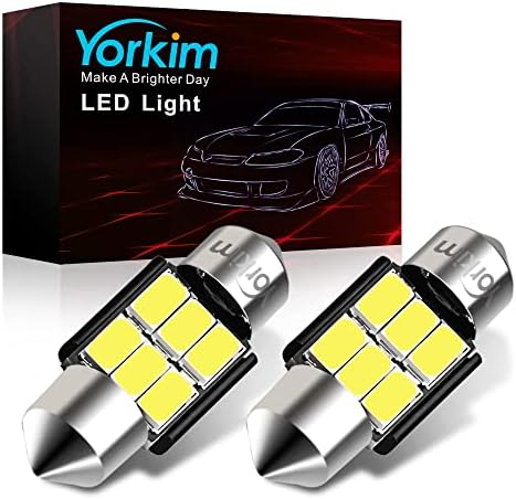 Yorkim 31mm-es Girland LED Izzók Fehér Szuper Fényes LED Autó Belső Világítás Hiba Ingyenes CANBUS 6-SMD 5730 Lapkakészletek, DE3175 LED Izzó,