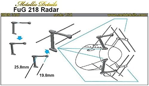 Fémes Részletek MDR3207-1/32 Skála, Borzi 218 Radar, 3D-Nyomtatott, acessories