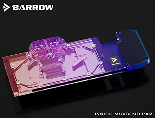 Barrow GPU Víz Blokk az MSI RTX 3090 Ventus v2, aRGB, Nikkel/Plexi
