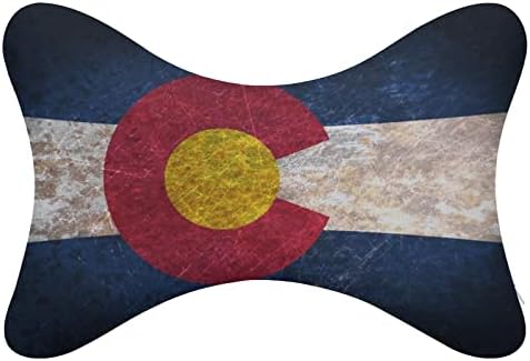 Régi Colorado Zászló 2db Autó Párnák Lélegző Auto Fej Többi Párna Kényelmes Ülés Párna Illik Minden Jármű