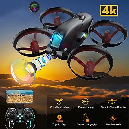 INSYOO KF615 Mini FPV RC repülőt Dual Kamera - 4K HD WiFi FPV Mini Drón Gyerekeknek & Felnőttek, LED Távirányító Drón,360°