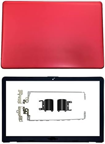 Piros LCD Felső Hátsó Fedél hátlap Eset & Előlapot Trim & Képernyőn Zsanérok & Zsanér Cover Kompatibilis HP 15-bs 15-bs0xx 15-bs1xx