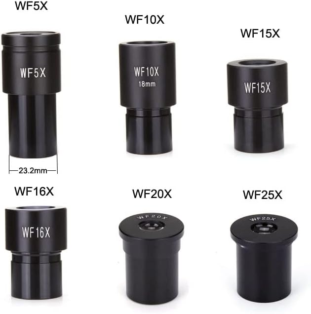 Mikroszkóp Kiegészítők WF5X WF10X WF15X WF16X WF20X WF25X Széles Látószögű Lencse, Biológiai Mikroszkóp Szemlencse, Beépítési