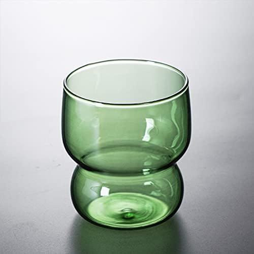 Üveg pohár, 350ml hőálló Boroszilikát Bögre Víz, Üveg Pohár, Csésze Tea, Tej, Gyümölcslé, Sör, Koktélok(Zöld)