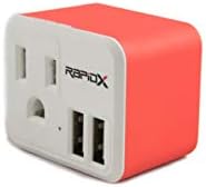 RapidX PowX2 Fali csatlakozó 2 USB Port - Fehér (RX-POWXWH)
