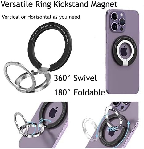 Fonessary Mágneses Telefon Gyűrű Jogosultja Markolat Állvány iPhone 14 13 12 Magsafe, Vezeték nélküli Töltés,Dupla Gyűrű Kitámasztó