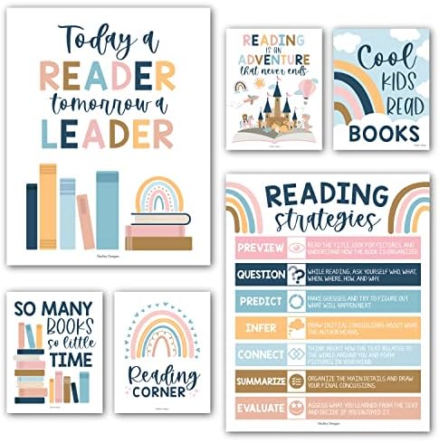 6 Bohém Olvasás Plakátok Tanterem Könyvtár Dekoráció Iskola - Olvasás Plakátok Általános Iskolában, Az Olvasás Hirdetőtábla