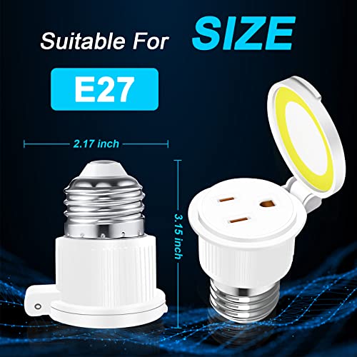 TICOZE E26/E27 Vízálló Lámpa Izzó Foglalat Adapter,3 Lépcsője Fény Aljzat Dugasz, Flip Top Polarizált Fény Csatlakozó Plug-in