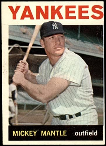 1964 Topps 50 Mickey Mantle New York Yankees (Baseball Kártya) JÓ Yankees